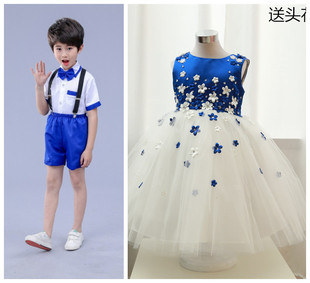 六一幼儿园小班大班表演服装女孩舞蹈蓬蓬裙男孩背带裤儿童合唱服