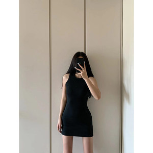 【清仓现货】MosesQueen魔西女王无袖背心连衣裙女夏季修身包臀裙