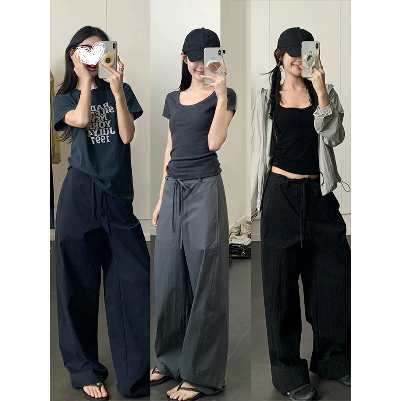 MosesQueen魔西女王黑色宽松镰刀裤女新款阔腿工装裤百搭长裤子,女装/女士精品,休闲裤,淘宝优惠券,粉丝福利购,淘宝优惠卷