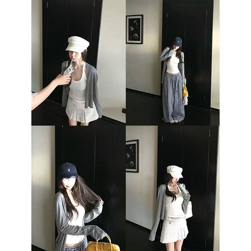 MosesQueen魔西女王极简风毛针织衫外套女初春新款慵懒风短款开衫