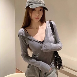 MosesQueen魔西女王拉链上衣女2025春修身 显瘦外穿温柔百搭外套