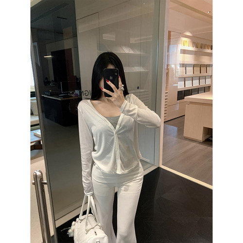 MosesQueen魔西女王松弛感针织开衫薄款女2025夏季百搭防晒外套