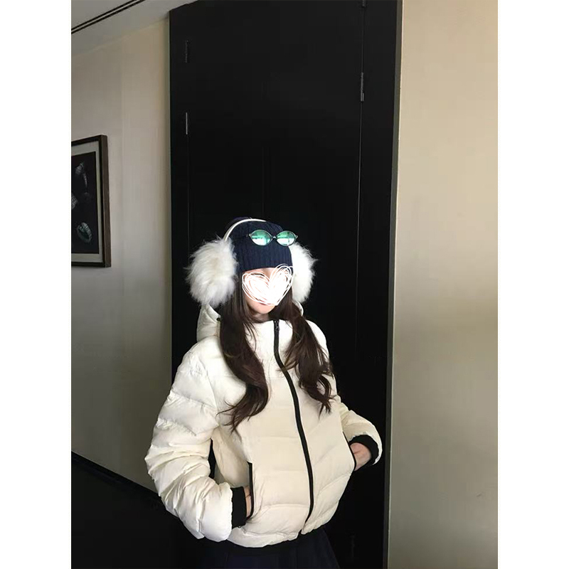 加厚连帽排骨棉服外套女保暖上衣