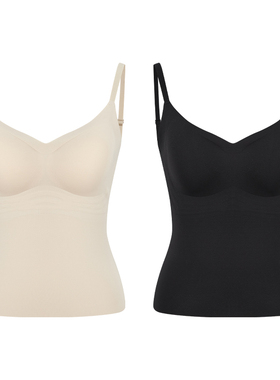 Moses Queen魔西女王纯色吊带女舒适隐形修身背心聚拢无钢圈内搭
