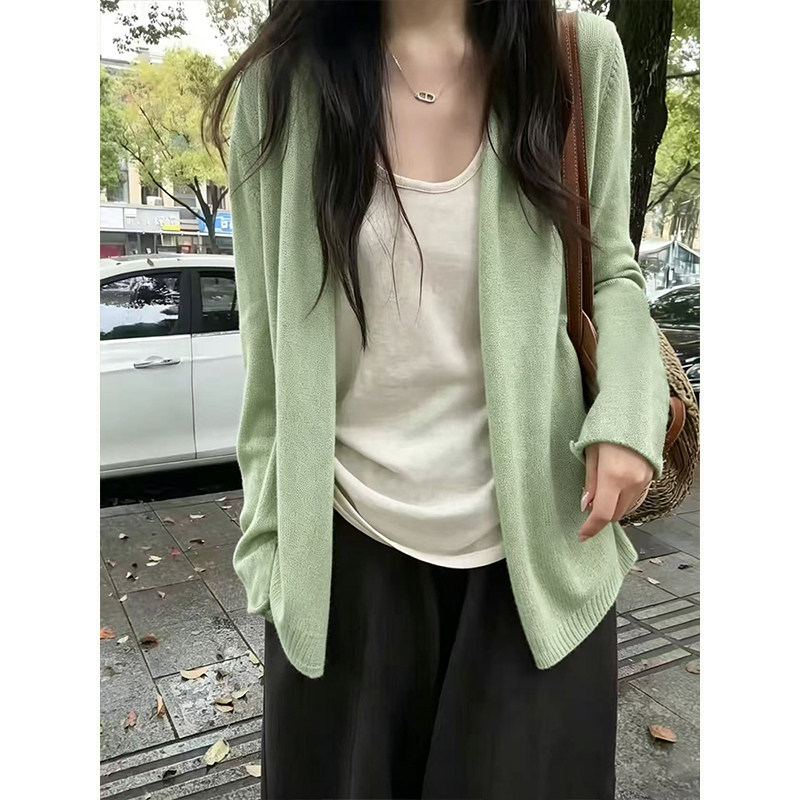 MosesQueen魔西女王松弛感宽松莱赛尔防晒开衫女夏季薄款披肩罩衫图片