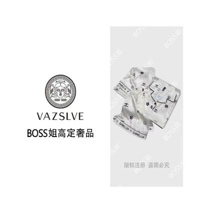 小香风山茶花冰丝短袖睡衣女套装
