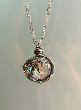 复古做旧古铜色锁骨链小众设计感