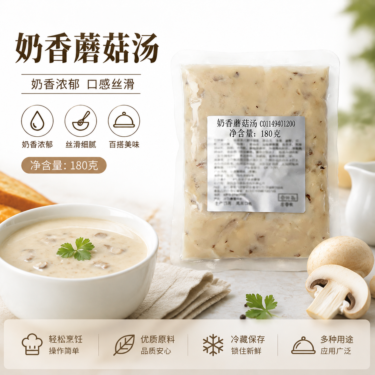 【顺丰冷链】宝立牛肉罗宋汤180g商用整箱装