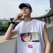 Phim hoạt hình mùa hè anime không tay áo thun nam thủy triều lỏng hip hop vest vest chàng trai hoang dã thường xuyên đổ mồ hôi - Lót