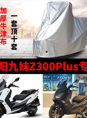 适用三阳九妹Z300Plus摩托车防尘防雨水防晒加厚防霜雪车衣车罩套