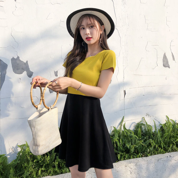 连衣裙夏裙子女学生韩版ins女装2019新款潮夏季大码宽松中长款10-15新券