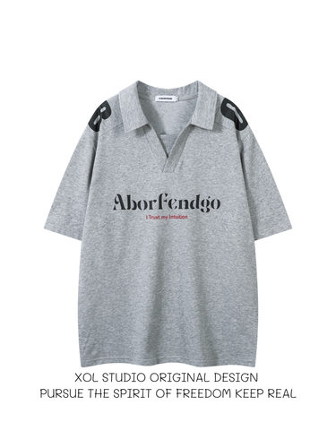 复古街头运动字母印花短袖