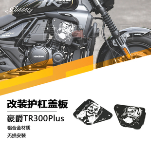 摩托小丑豪爵TR300改装护杠盖板保险杠装饰护板铝合金护罩无损