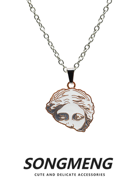 自制半像嘻哈学生INS卫衣项链