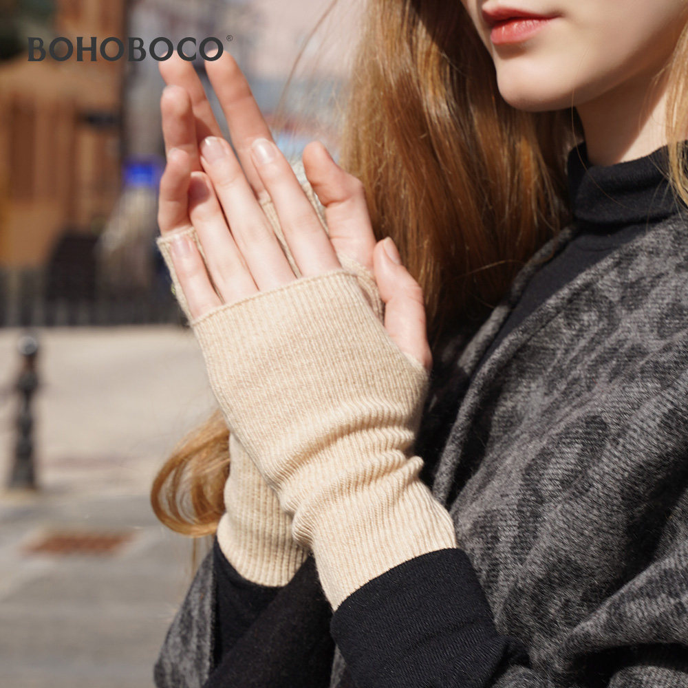 纯羊绒半指手套送礼盒代写卡片