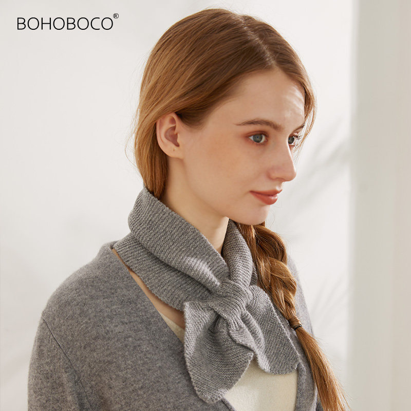 羊绒小围脖秋冬季可爱女糖果