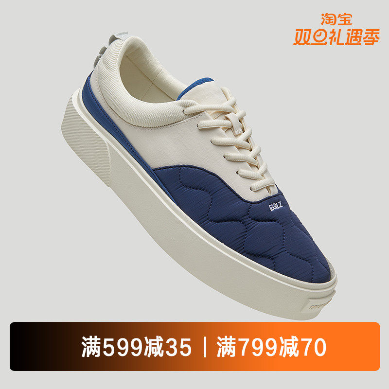 eqlz特种兵拼接低帮美式风板鞋