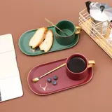 Творческий северный узор с твердым цветом Ceramic Coffee Cup Set Set Cup Cup Set Set Ceramic Mug Настраиваемая