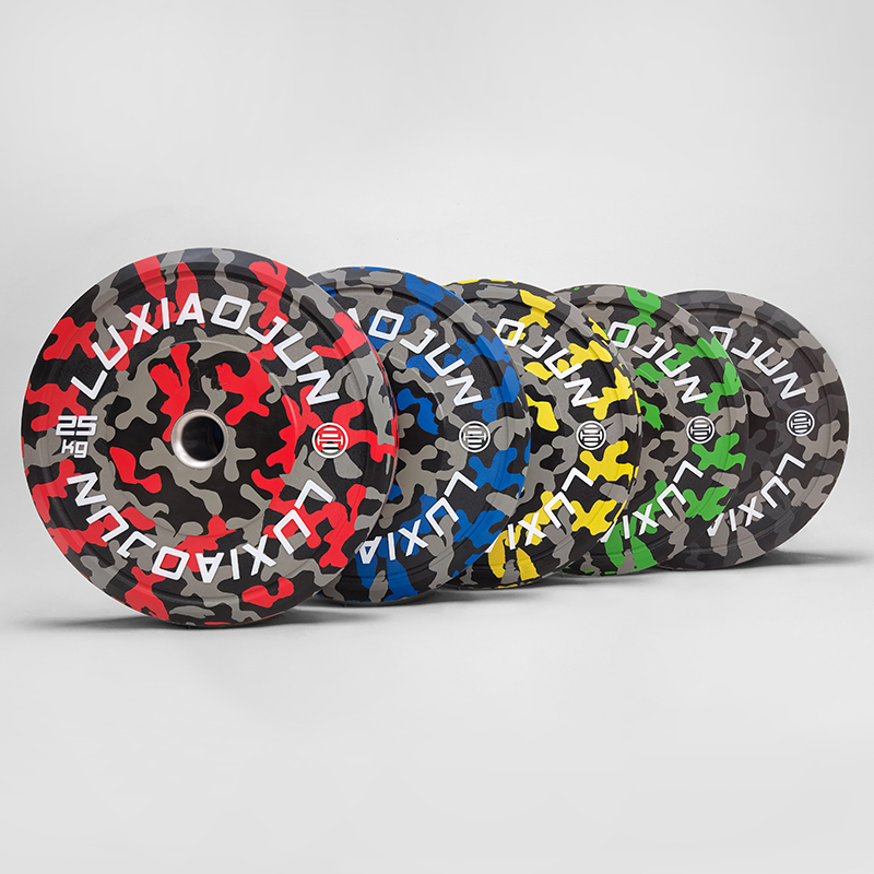 luxiaojun橡胶杠铃片举重