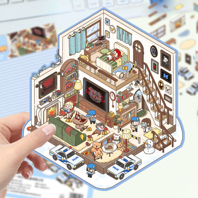 玩具熊的秘密微缩场景3D造景贴