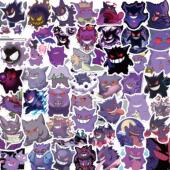 110张宠物小精灵耿鬼贴纸卡通可爱手账手机背卡笔记本电脑贴画