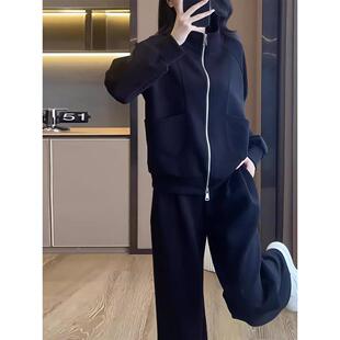 胖大码卫衣新款休闲两件套长裤mm春秋季运动套装爆款女士2026洋气