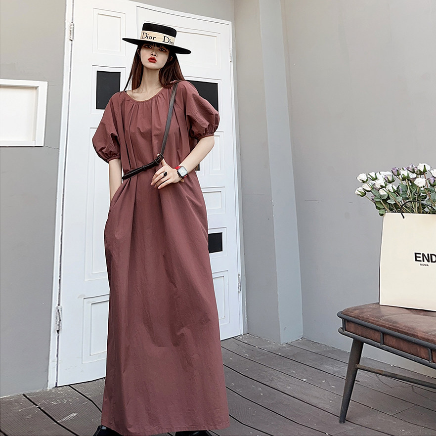 掌柜推荐  假日计划 复古慵懒连衣裙气质文艺长裙高级感小众长裙