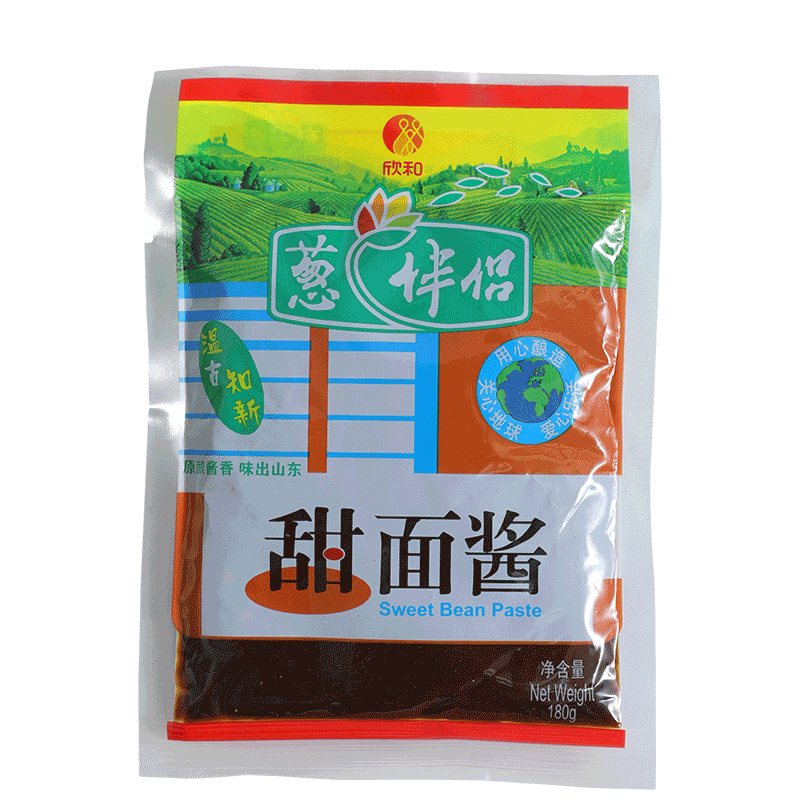 欣和葱伴侣甜面酱180g*10袋山东煎饼大葱蘸酱炸酱面酱烤鸭蘸酱