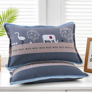 100%全棉枕套一对装 家用48x74cm纯棉枕头保护套单个学生宿舍40x60