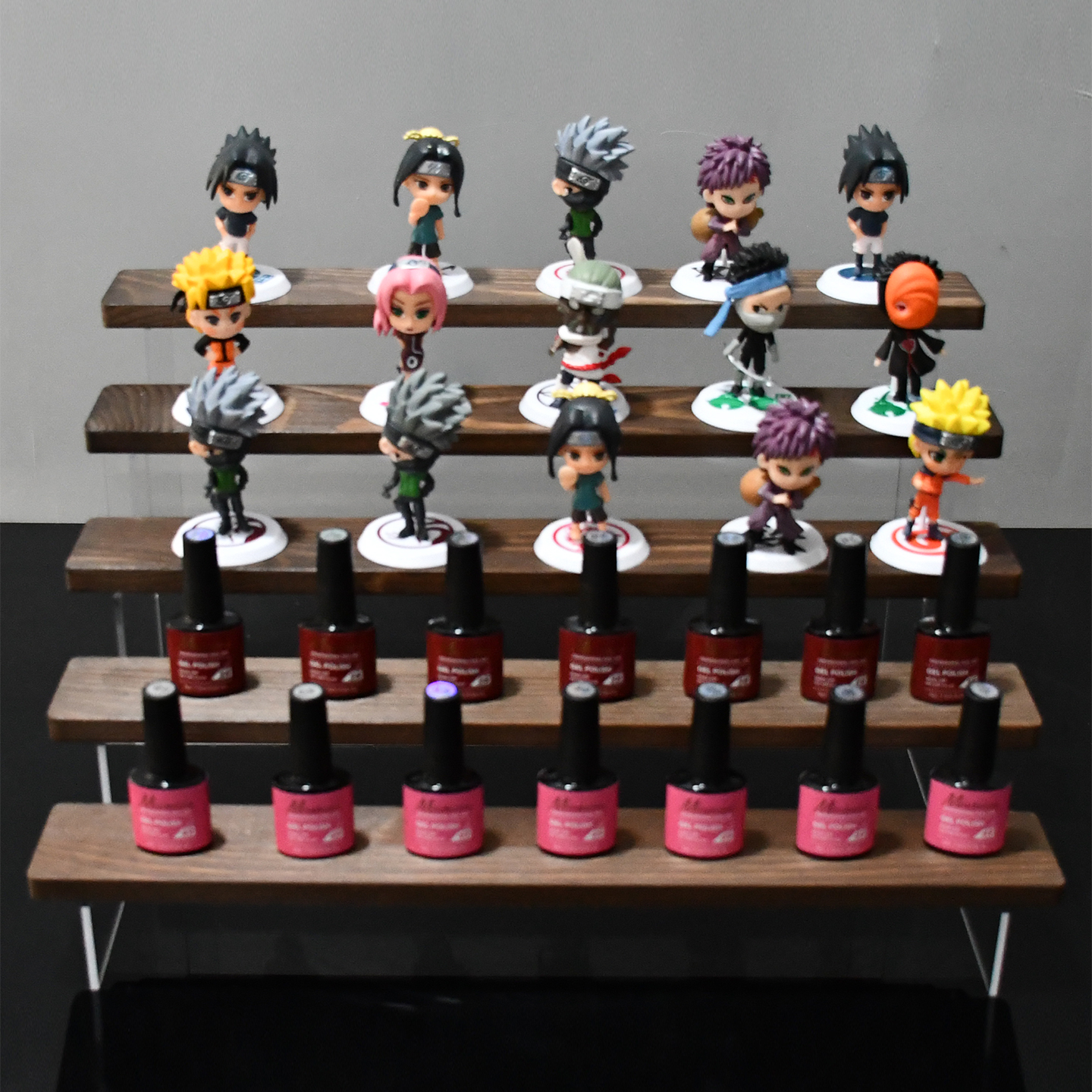 亚克力展示架加厚实木手办道具