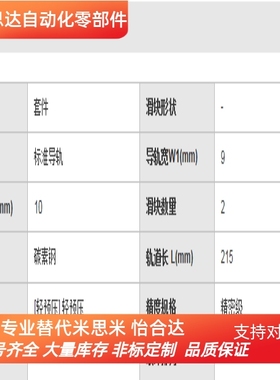 替换米思米SSE2BS13-120 145 220 245 245-MC直线导轨