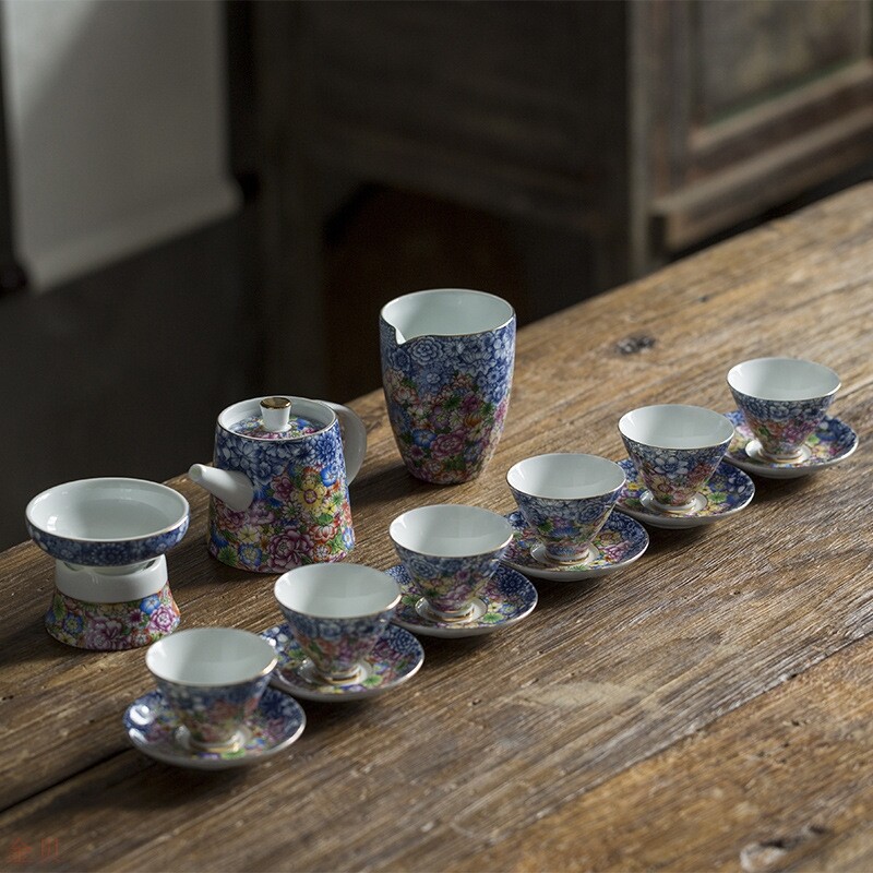 household to work in an office Porcelain Enamel Teapot lid Kungfu Online ceramics tea set suit business affairs giftin the Tableware , Tea set , Tea package  category - from Buy2taobao.com to provide professional Taobao agent buy service