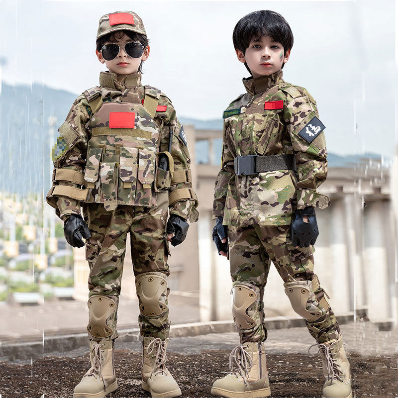 男童迷彩服套装特种兵儿童夏令营户外秋冬季作训服中小学生军训服