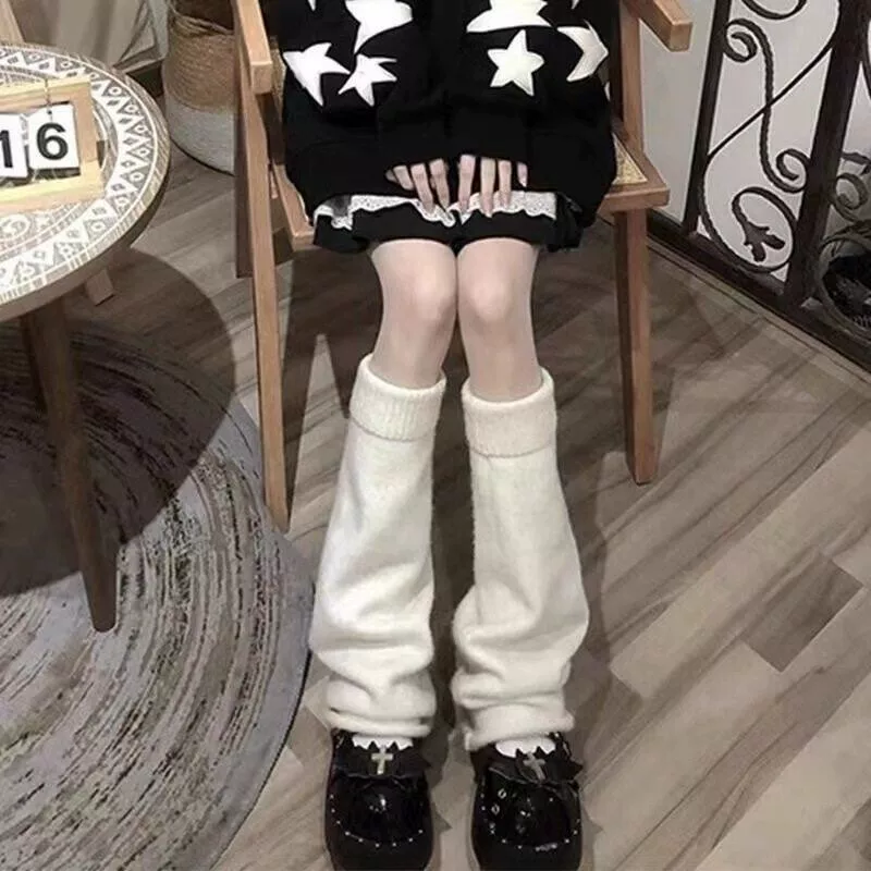 亚文化腿套秋冬针织千禧原宿小腿