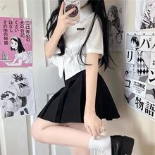 2025夏季jk衬衫女收腰短袖制服感小个子衬衣日系百搭白色短款上衣