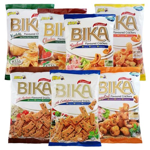 BIKA 香脆海鲜酥鱿鱼酥鱼仔酥 70g/袋 马来西亚进口 追剧小零食