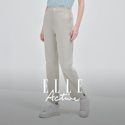 ELLEActive松紧腰梭织休闲长裤
