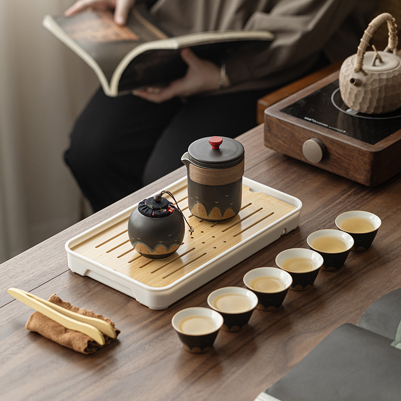 旅行茶具快客杯套装国潮文创陶瓷一壶三杯快客杯商务年会伴手礼品