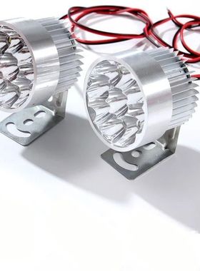 摩托车12伏四轮电动车60大灯超亮96V改装射灯通用强光防水48LED灯