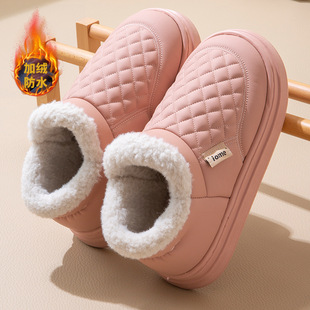 防水包跟棉拖鞋女款秋冬季2025新款加绒加厚保暖外穿棉鞋女雪地靴