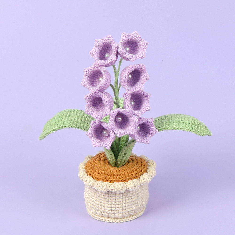 成品手工钩织铃兰花仿真