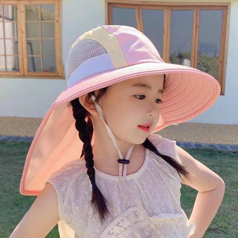 儿童防晒帽大帽檐防紫外