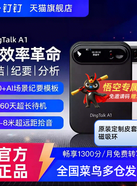 阿里钉钉A1 dingtalk ai录音笔智能卡片专业会议记录翻译设备助手