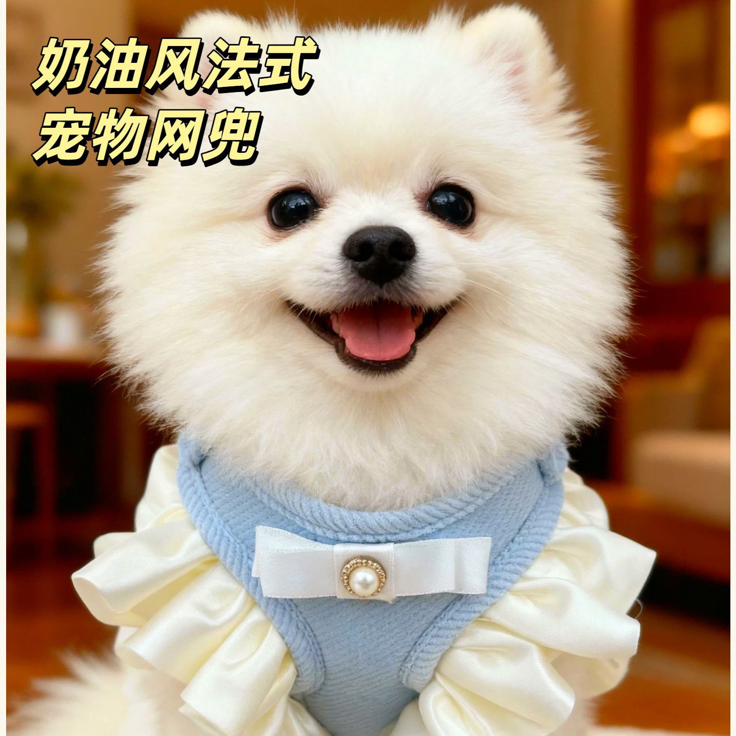 小狗狗牵引绳背心式遛链