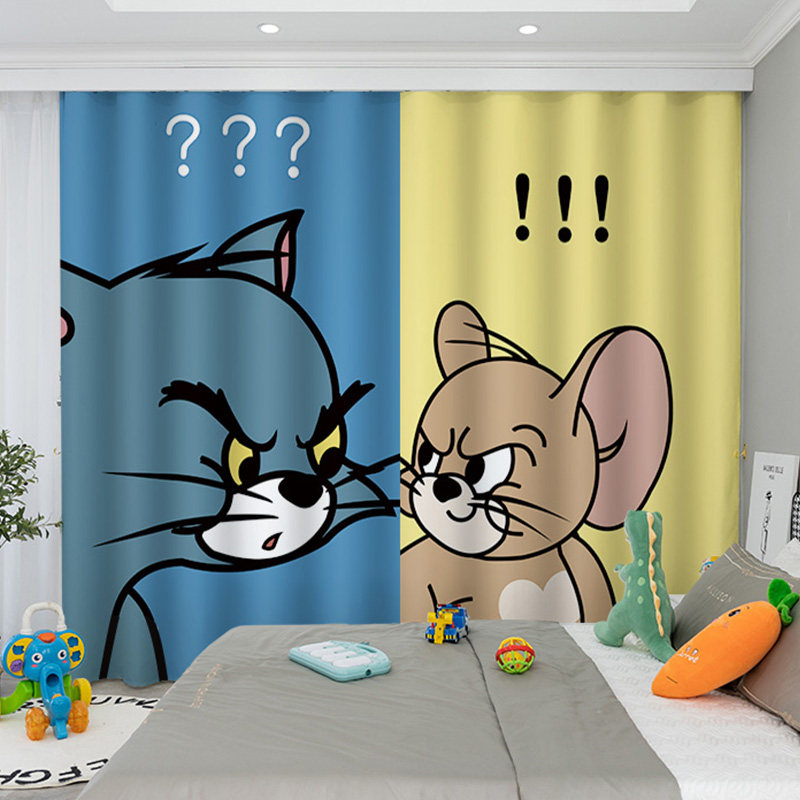 Cartoon comic Children's Room curtain boy bedroom shading Punch holes install Windows 2021 In the new customin the Home Fabric , Curtains and curtain accessories , Custom curtains  category - from Buy2taobao.com to provide professional Taobao agent buy service
