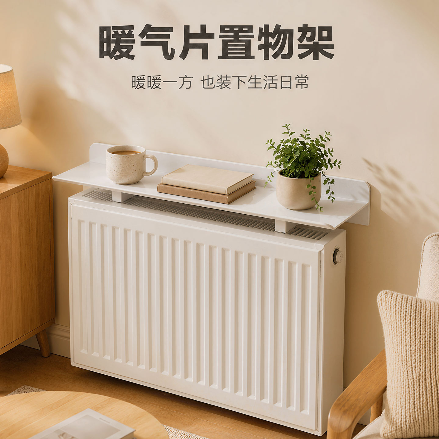 【免打孔遮灰挡板】防尘罩置物架图片
