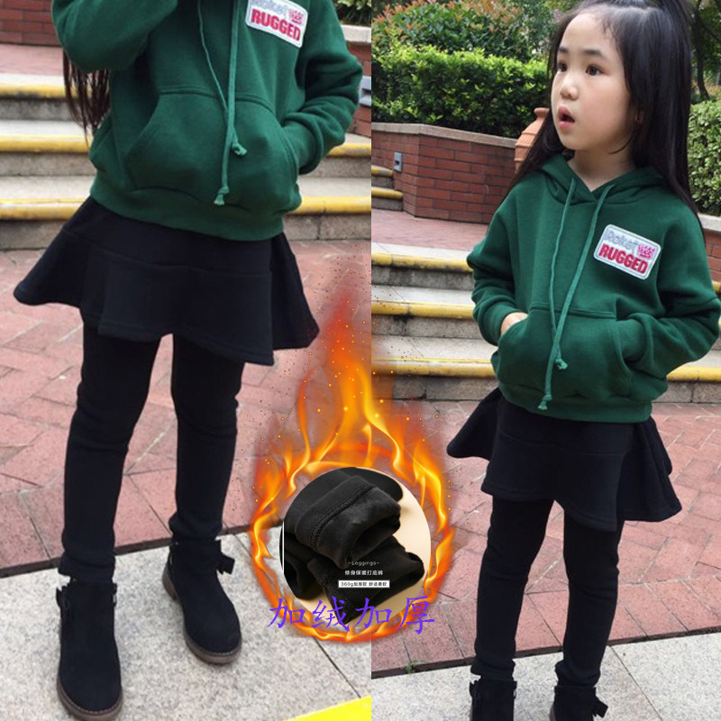 女童6打底裤裙7加绒8中大童9岁小女孩长裤子儿童外穿春秋假两件潮|msdalam kategori Kanak-kanak/Bayi/Keluarga dipasang, seluar - dari Buy2taobao.com untuk memberikan perkhidmatan ejen Taobao profesional membeli