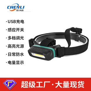 T77COB工作灯包胶cob照明LED感应头灯 外贸跨境多档调节高亮头戴式