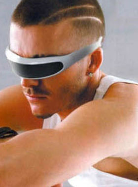 太阳镜运动X战警鱼形镭射激光眼镜水银镜片墨镜潮流炫彩反光墨镜