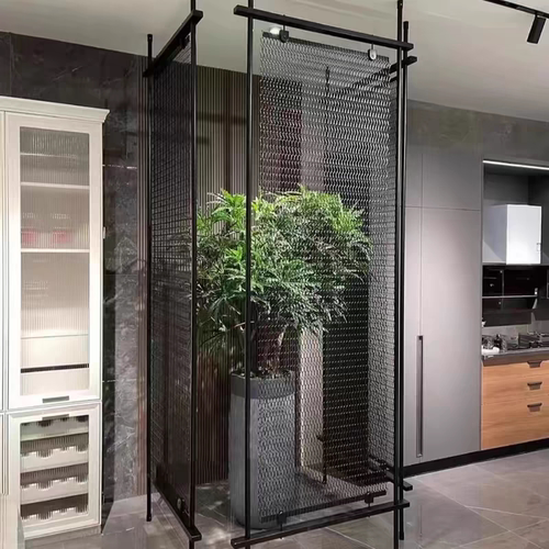 工业风铁艺屏风黑武士隔断客厅金属装饰办公室玄关简约不锈钢定制